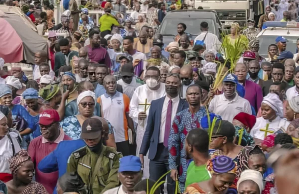 Easter street rally in Nigeria