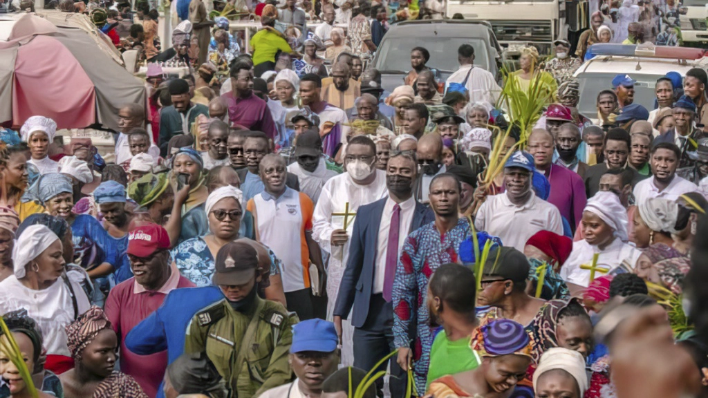 Easter street rally in Nigeria