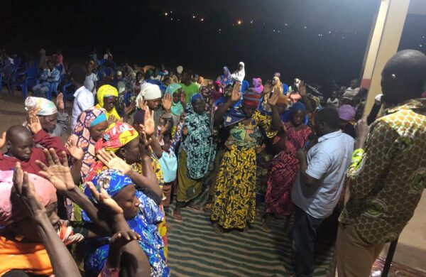 Photo of outdoor meeting in Ghana
