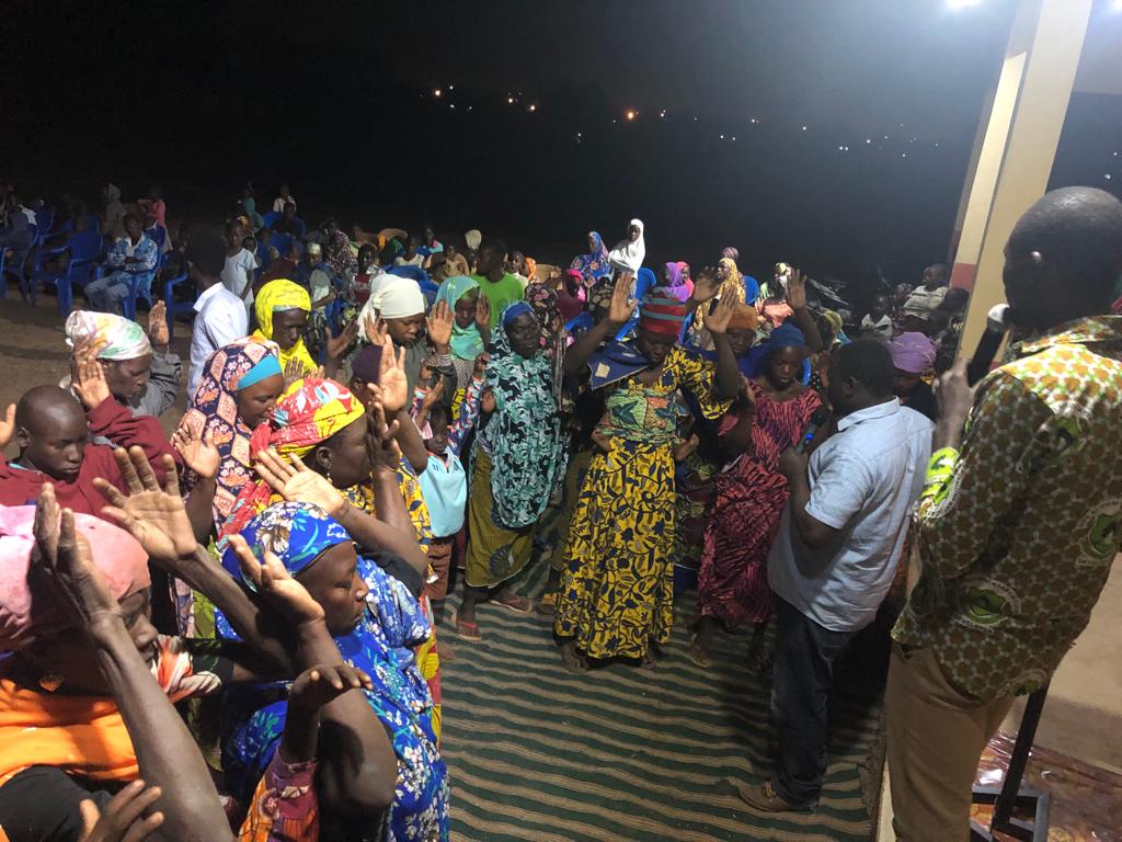 Photo of outdoor meeting in Ghana