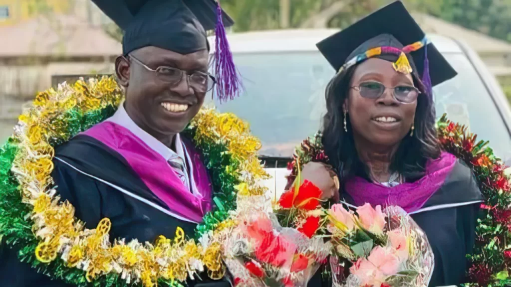 Photo of two graduates from the Faith Institute in South Sudan