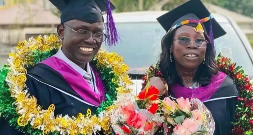 Photo of two graduates from the Faith Institute in South Sudan