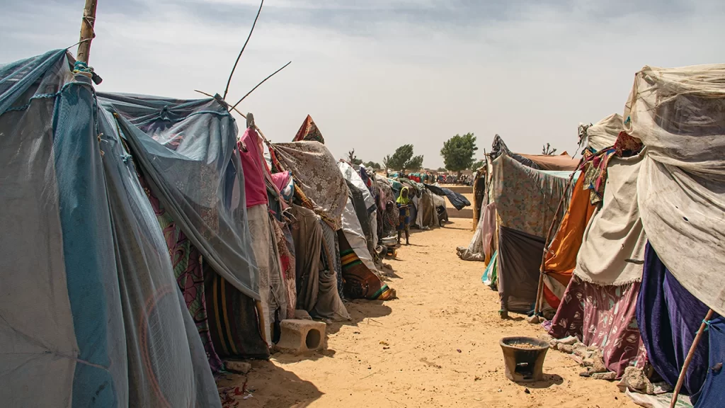 Refugee camp in Africa