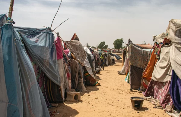 Refugee camp in Africa