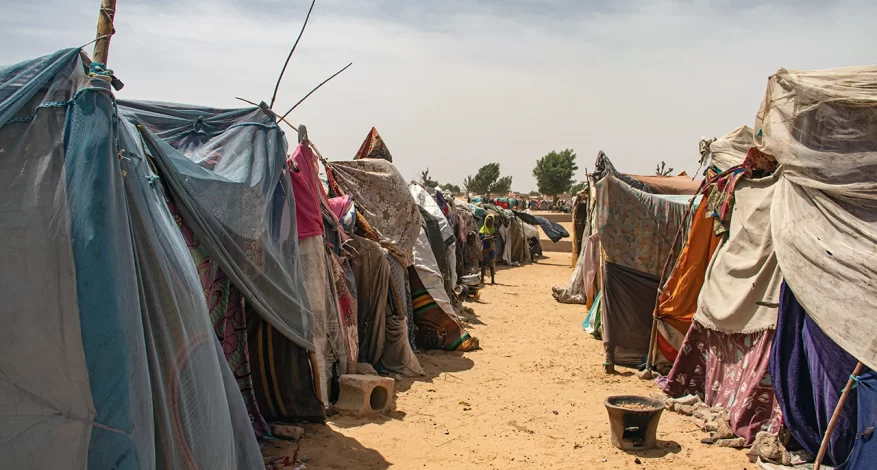 Refugee camp in Africa