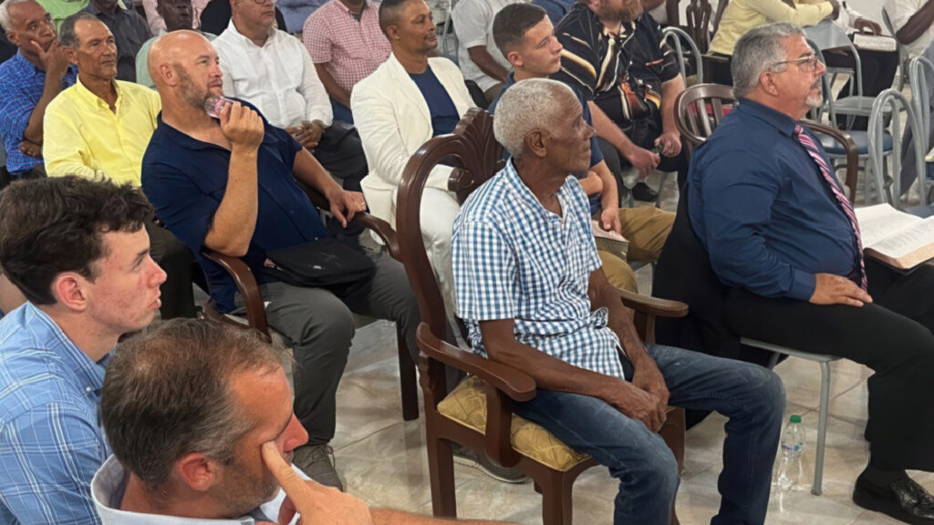 Photograph of pastors attending a conference in the Dominican Republic.