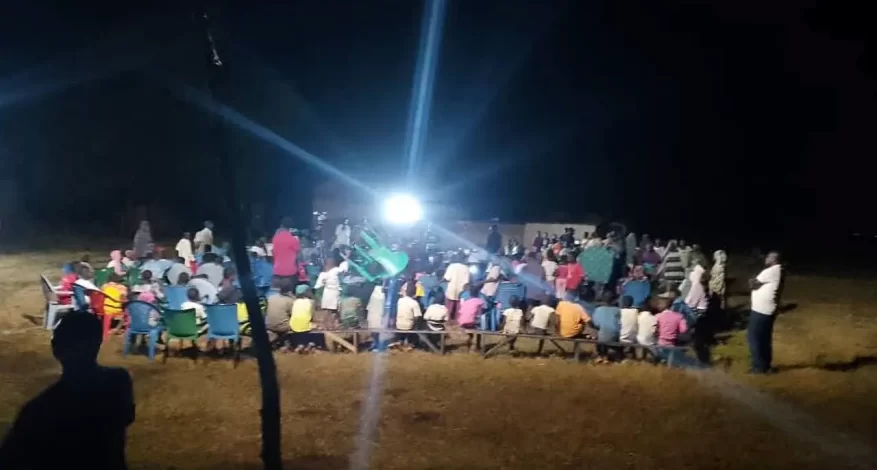 Night crusade in rural Ghana