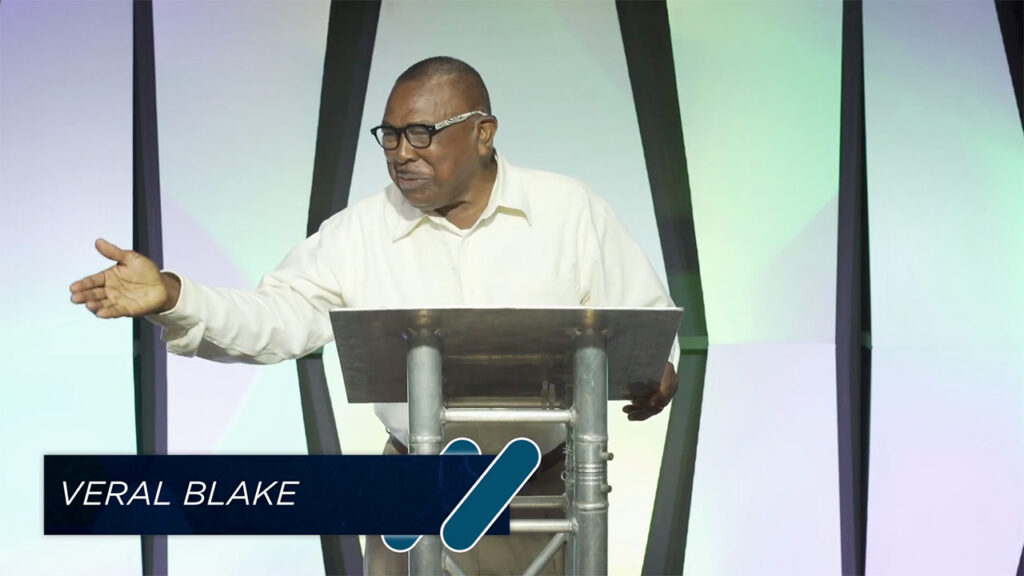 Veral Blake speaking a Highpoint Church, Kingstown, St Vincent.
