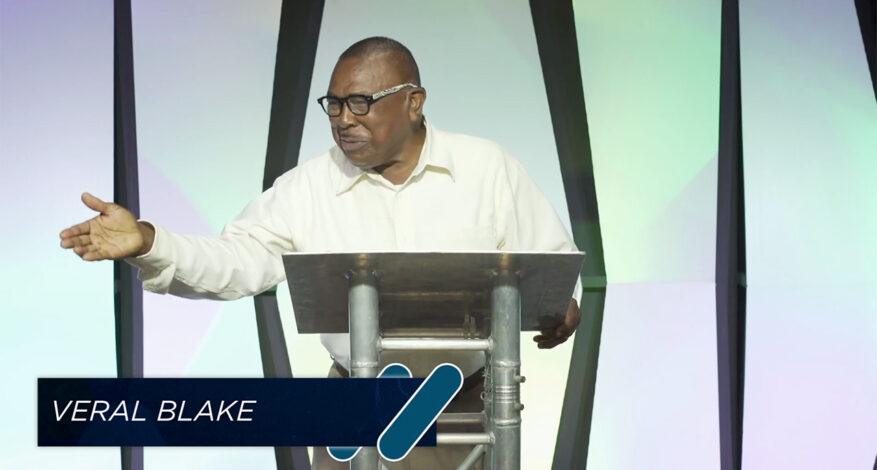 Veral Blake speaking a Highpoint Church, Kingstown, St Vincent.